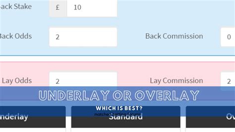 underlay matched betting|Underlay And Overlay Betting: Advanced Matched .